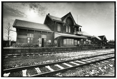 170494 Gezicht op het N.S.-station Leerdam te Leerdam.